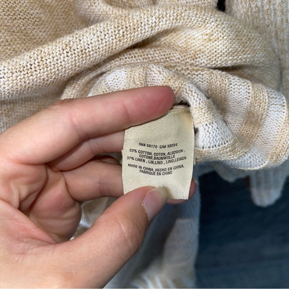 Anthropologie Moth Catamaran Cream Scoop-neck Linen Blend Sweater Large - Picture 9 of 9